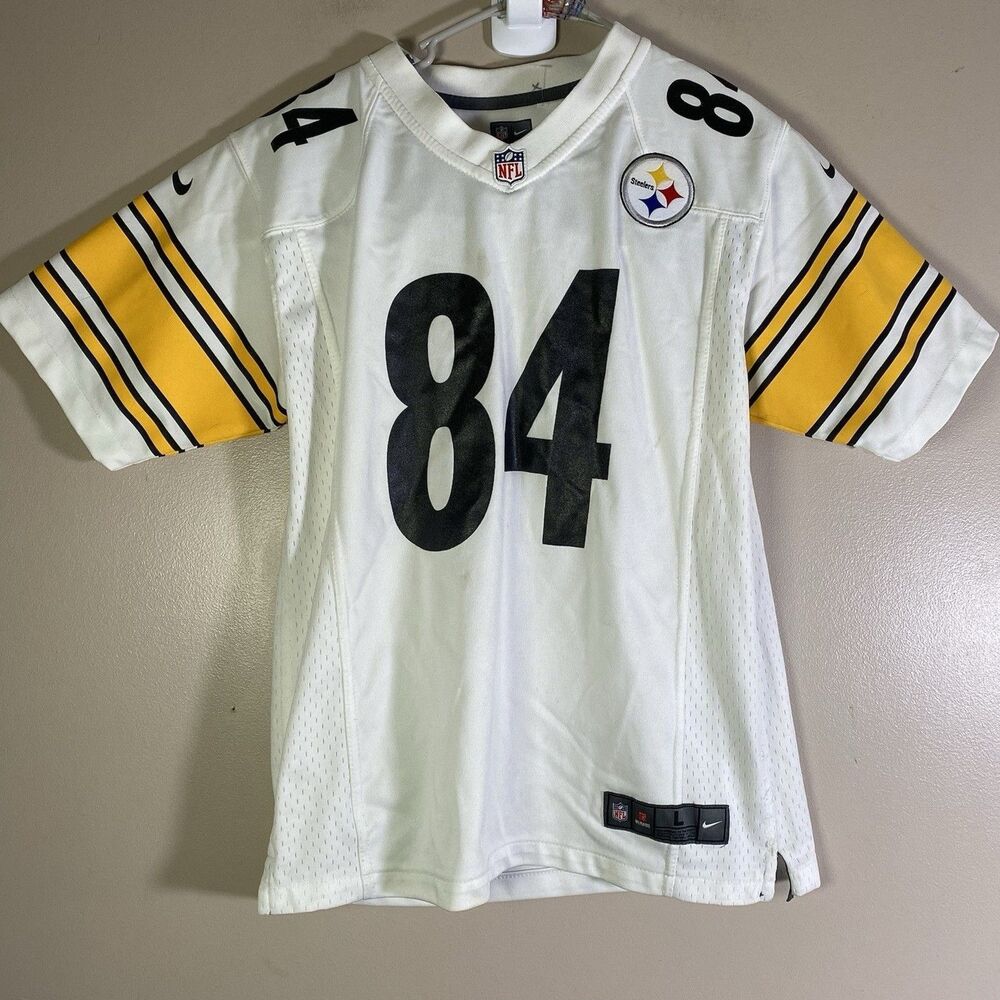 Antonio Brown Pittsburgh Steelers Jersey Boys Large White NFL Nike 84 On Field